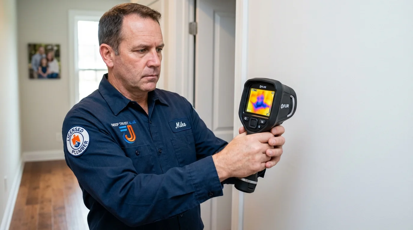 Thermal imaging leak detection by Johns Plumbing LLC in Sherborn